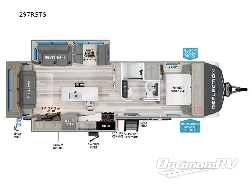 2024 Grand Design Reflection 297RSTS Floorplan Photo
