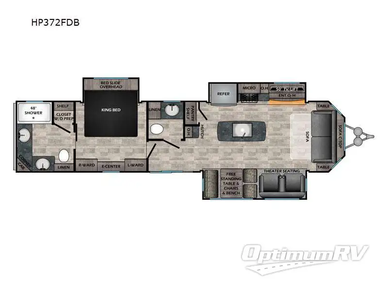 2024 CrossRoads Hampton HP372FDB Floorplan Photo