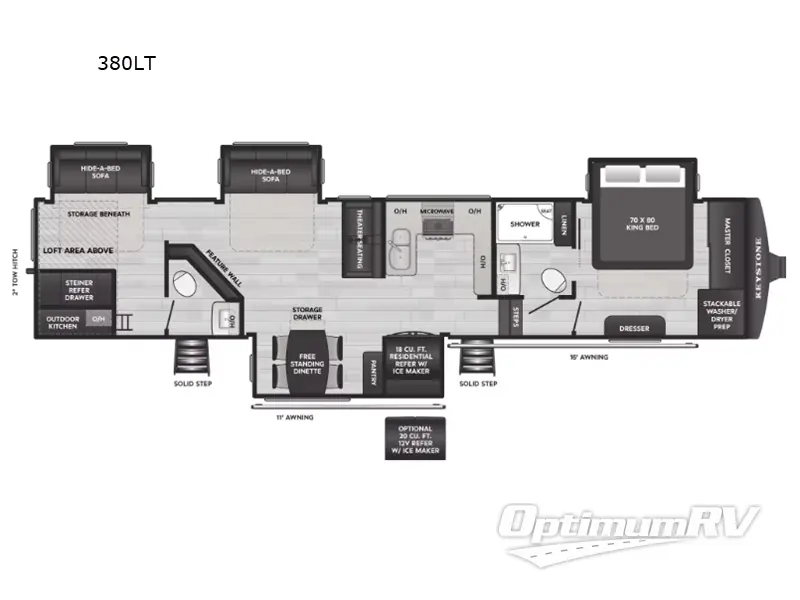 2026 Keystone Alpine Avalanche Edition 380LT Floorplan Photo