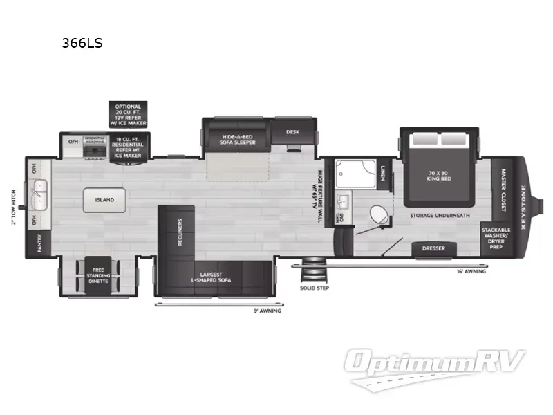 2026 Keystone Alpine Avalanche Edition 366LS Floorplan Photo