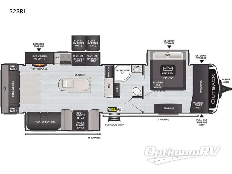 2023 Keystone Outback 328RL RV Floorplan Photo