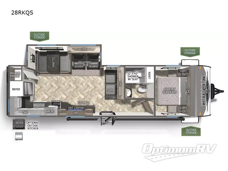 2023 Palomino Puma 28RKQS RV Floorplan Photo