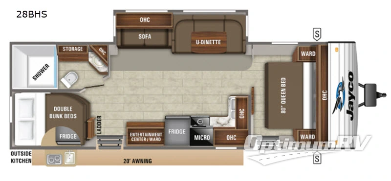 2019 Jayco Jay Flight 28BHS Floorplan Photo