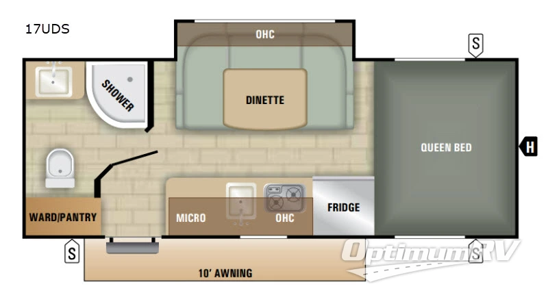 2018 Starcraft Comet Mini 17UDS Floorplan Photo