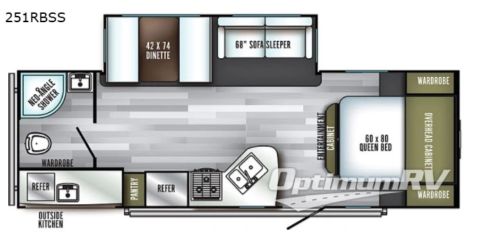 2018 Palomino SolAire Ultra Lite 251RBSS Floorplan Photo