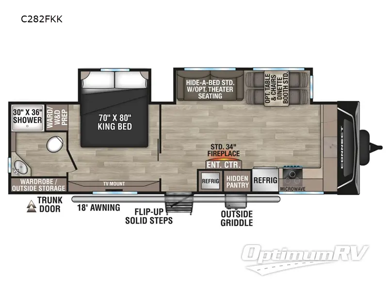 SOLD! - New 2024 KZ Connect 282FKK Travel Trailer at Optimum