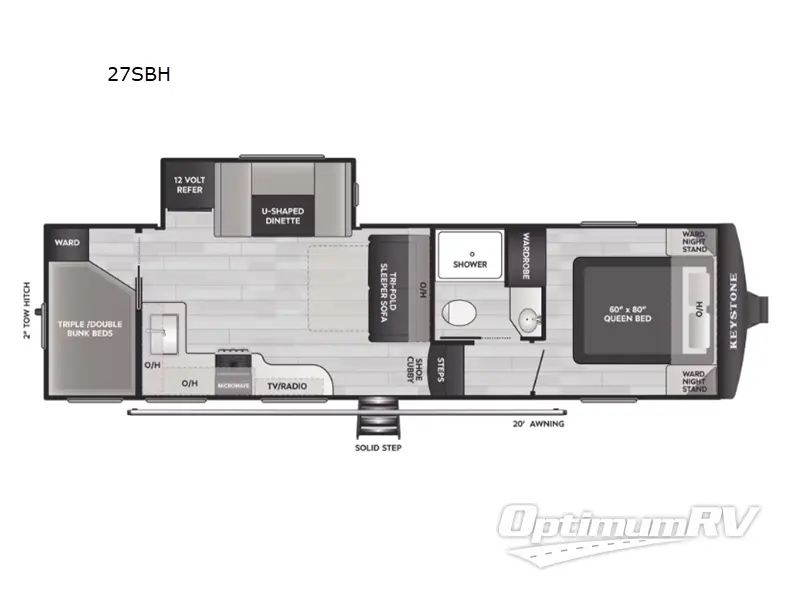 2026 Keystone Arcadia Select 27SBH Floorplan Photo