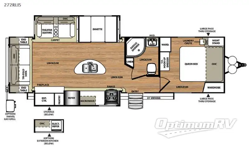 2015 Forest River Salem Hemisphere Lite 272RLIS Floorplan Photo