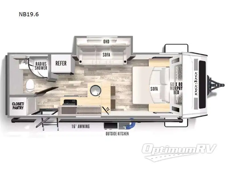 2023 Forest River No Boundaries NB19.6 RV Floorplan Photo