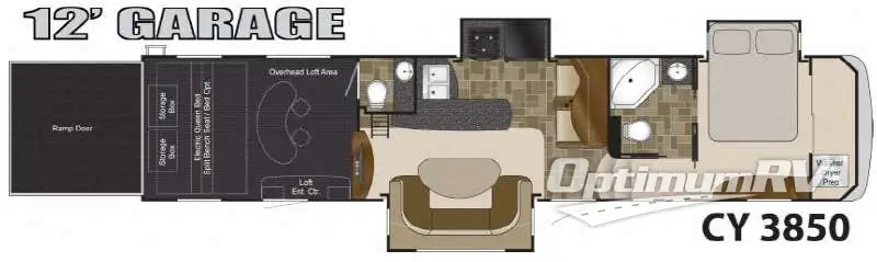 2011 Heartland Cyclone 3850 Floorplan Photo