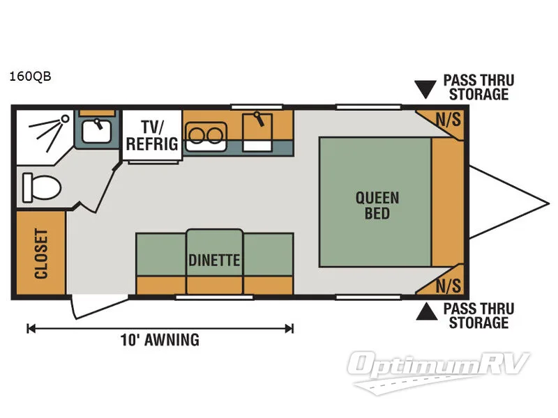 2017 KZ SPORTSMEN CLASSIC 160QB Floorplan Photo