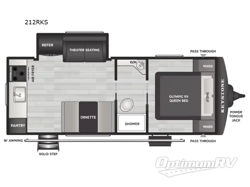 2027 Keystone Hideout 212RKS Floorplan Photo