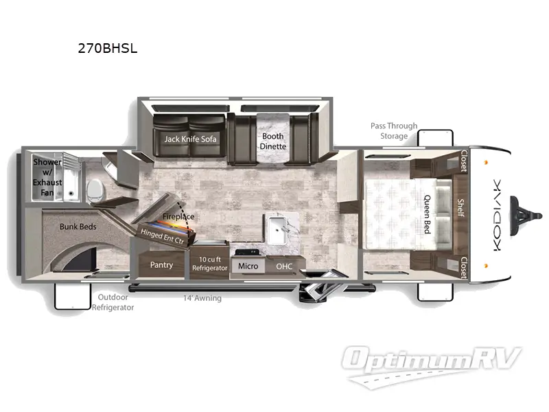 2025 Dutchmen Kodiak 270BHSL Floorplan Photo