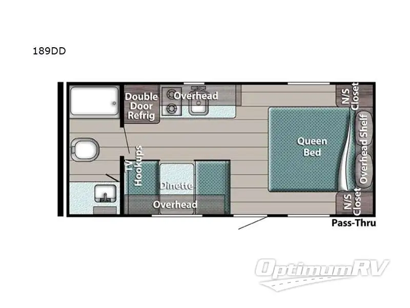 2022 Gulf Stream Ameri-Lite Super Lite 189DD RV Floorplan Photo