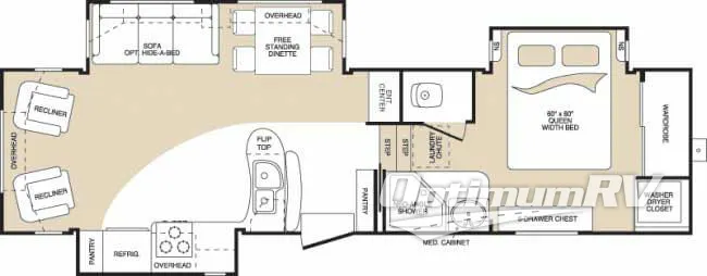 2008 Keystone Montana 3075 RL RV Floorplan Photo