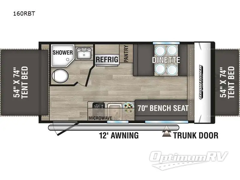 2024 KZ SPORTSMEN CLASSIC 160RBT Floorplan Photo