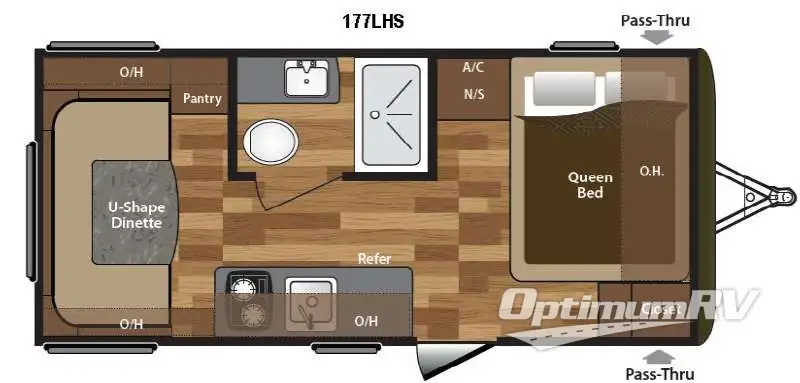 2016 Keystone Hideout Single Axle 177LHS RV Floorplan Photo