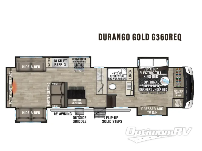2023 KZ Durango Gold 360REQ Floorplan Photo
