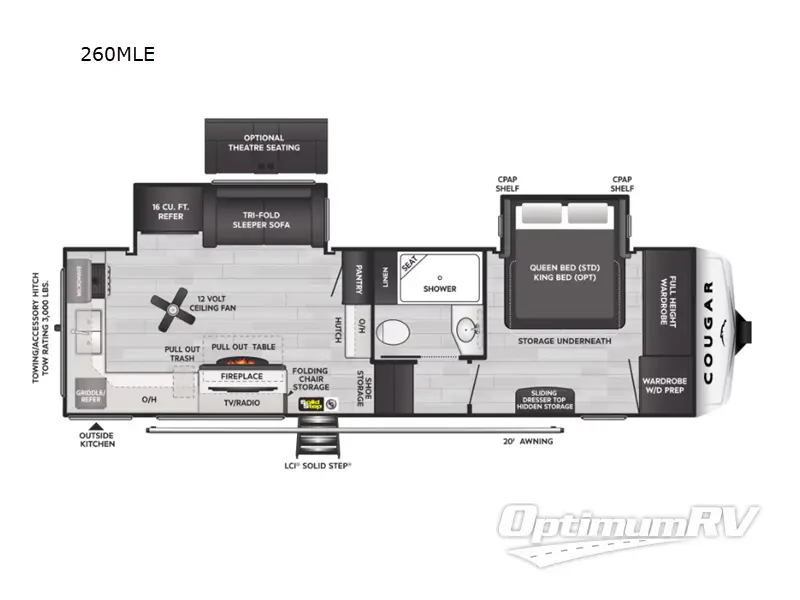 2024 Keystone Cougar 260MLE Floorplan Photo