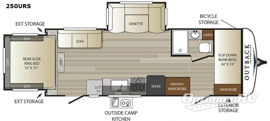 2017 Keystone Outback Ultra Lite 250URS Floorplan Photo