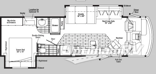 2004 Winnebago Brave 32 V RV Floorplan Photo