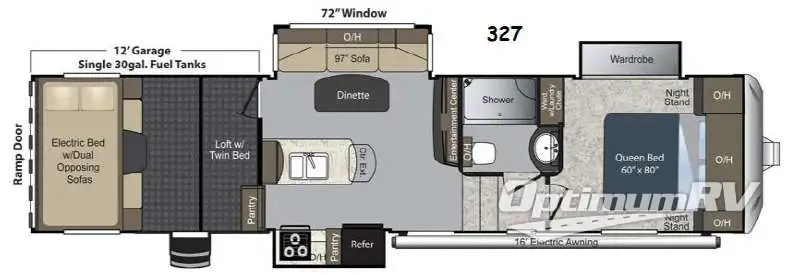 2015 Keystone Carbon 327 RV Floorplan Photo