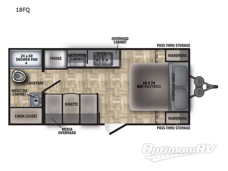 2022 Shasta Shasta 18FQ Floorplan Photo