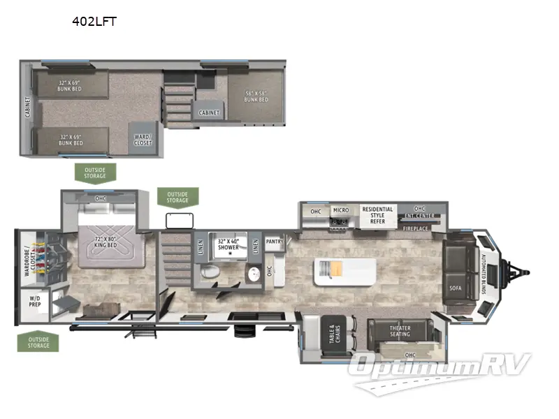 2027 Forest River Puma Vista 402LFT RV Floorplan Photo