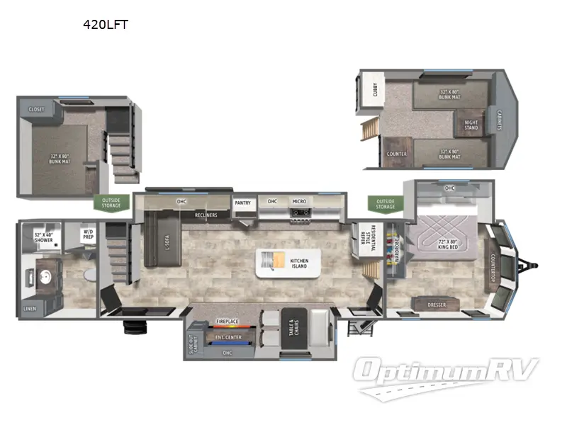 2027 Forest River Puma Vista 420LFT RV Floorplan Photo