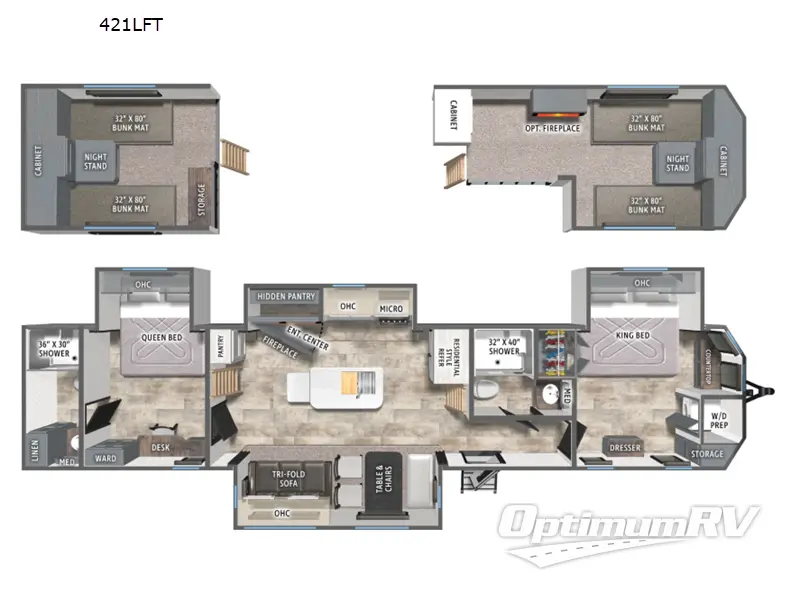2027 Forest River Puma Vista 421LFT RV Floorplan Photo