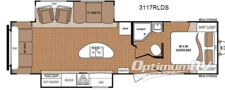 2014 Dutchmen Aspen Trail 3117RLDS Floorplan Photo