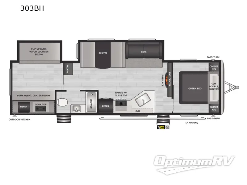 2022 Keystone Springdale 303BH RV Floorplan Photo