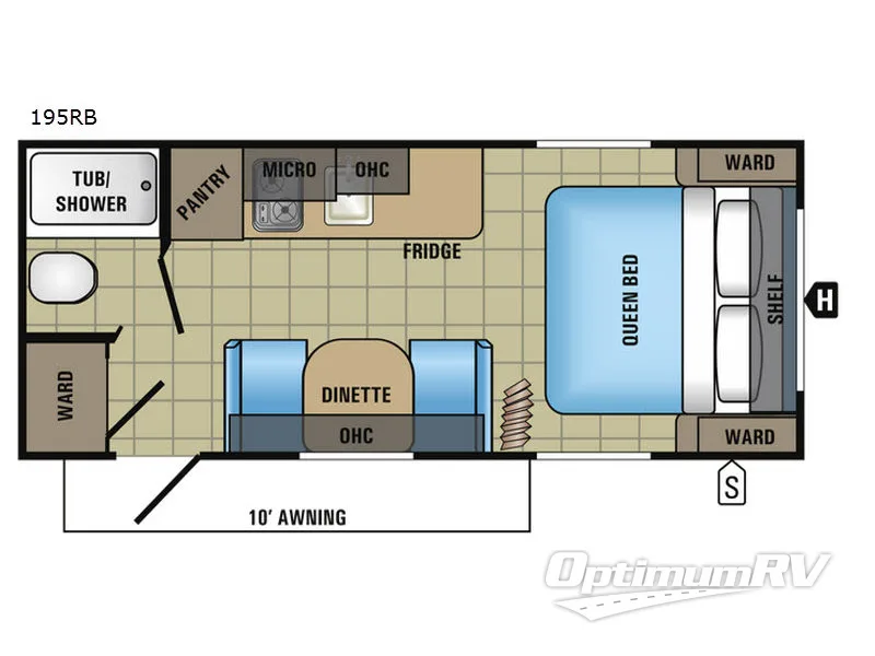 2017 Jayco Jay Flight SLX 195RB Floorplan Photo