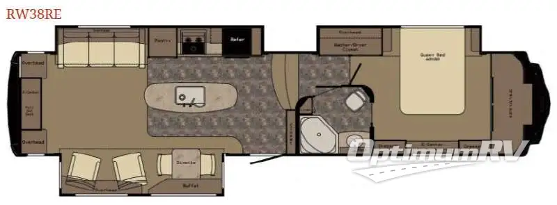 2015 Redwood Redwood 38RE RV Floorplan Photo