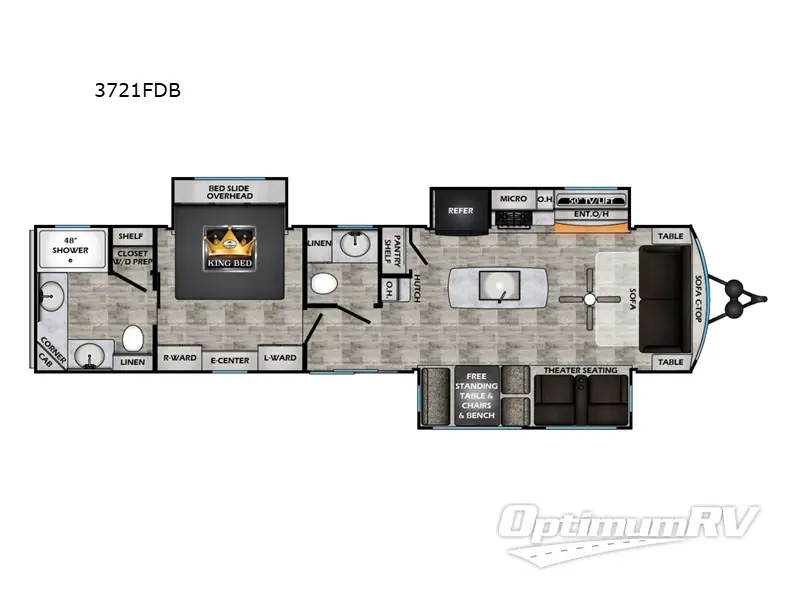 2025 Redwood Regency 3721FDB Floorplan Photo