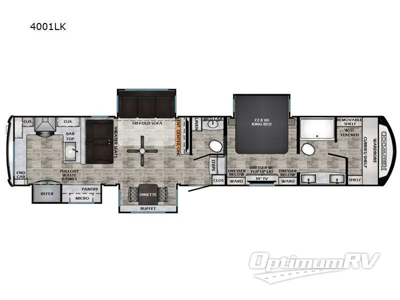 2024 Redwood Redwood 4001LK Floorplan Photo