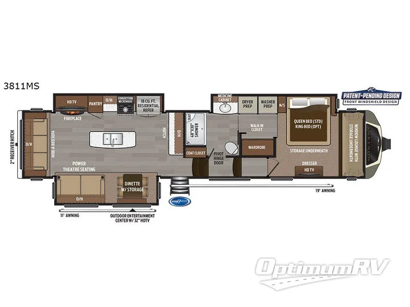 2018 Keystone Montana 3811MS Floorplan Photo