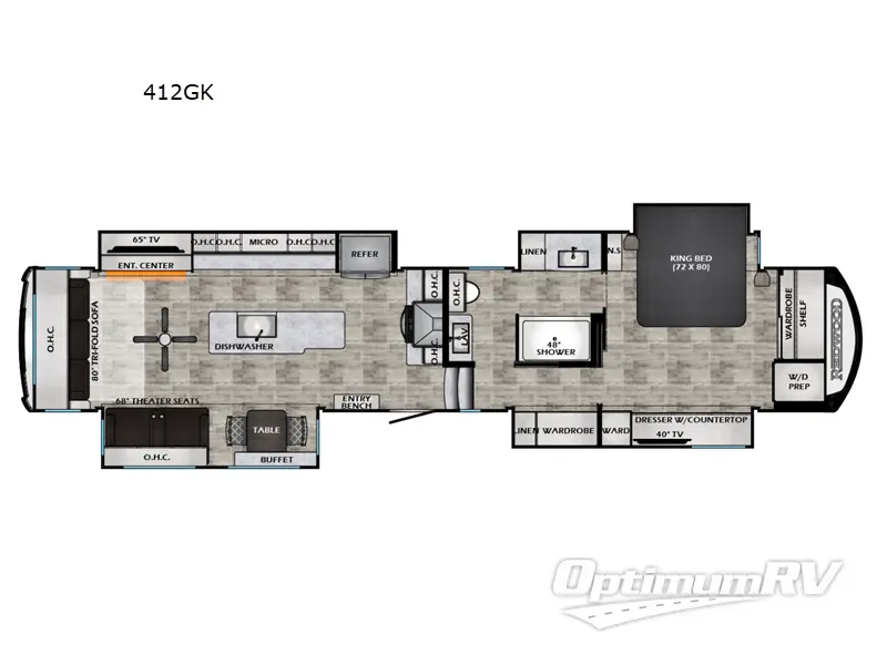 2025 Redwood Redwood 412GK Floorplan Photo