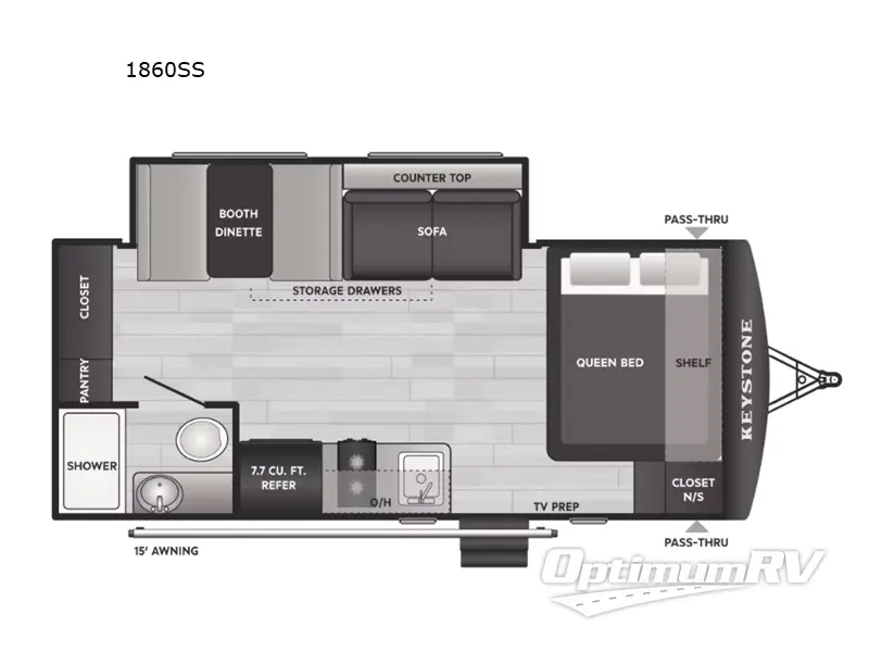 2026 Keystone Springdale Mini 1860SS Floorplan Photo