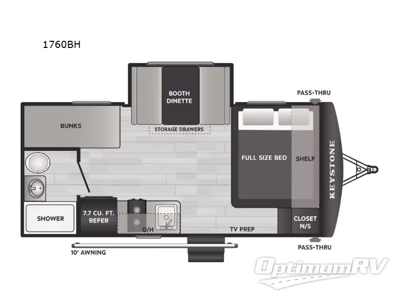 2026 Keystone Springdale Mini 1760BH Floorplan Photo