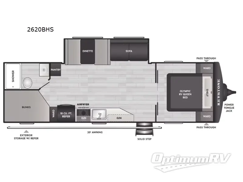2027 Keystone Springdale 2620BHS RV Floorplan Photo