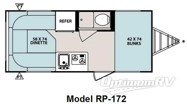 2010 Forest River R Pod RP172 RV Floorplan Photo