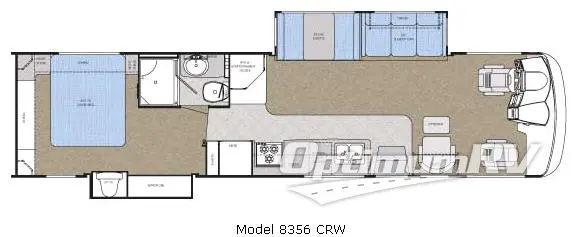 2007 Gulf Stream Crescendo 8356 CRW RV Floorplan Photo