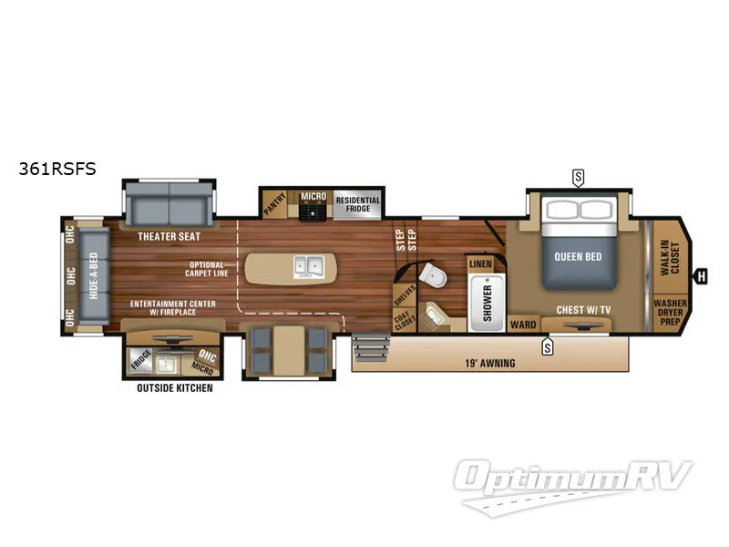 2018 Jayco North Point 361RSFS Floorplan Photo