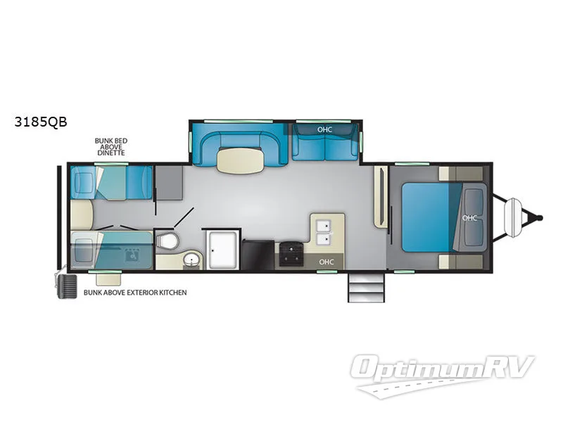 2019 Heartland Wilderness 3185QB Floorplan Photo