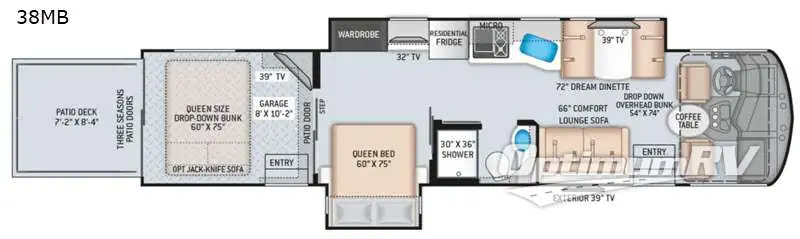 2021 Thor Outlaw 38MB Floorplan Photo