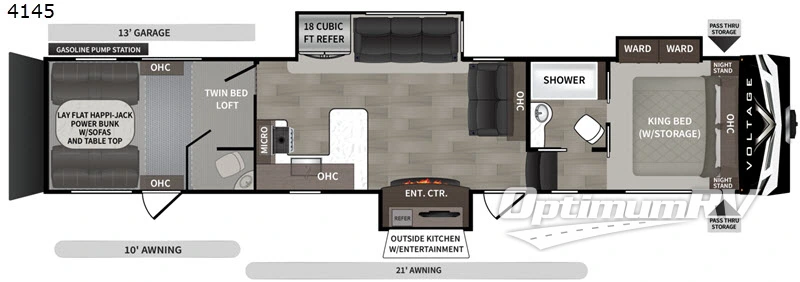 2020 Dutchmen Voltage V4145 Floorplan Photo