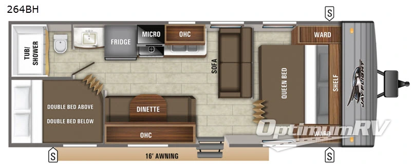 2020 Jayco Jay Flight SLX 8 264BH Floorplan Photo