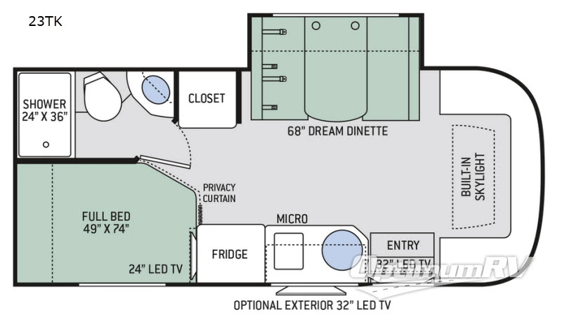 2018 Thor Gemini 23TK RV Floorplan Photo
