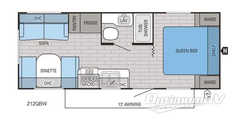 2016 Jayco Jay Flight SLX 212QBW Floorplan Photo